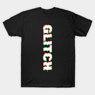 Sideways Glitched Text T-Shirt